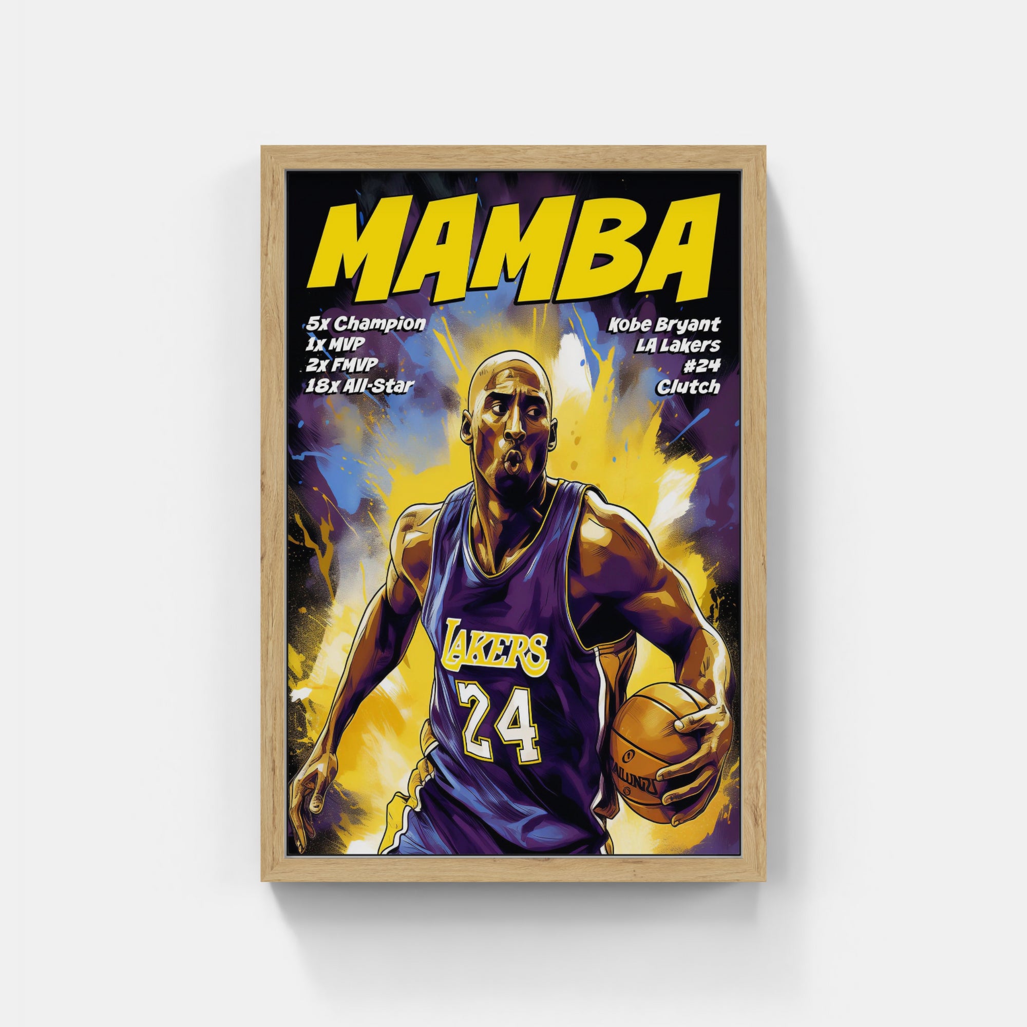 Plakat - Kobe Bryant mamba aktion - admen.dk