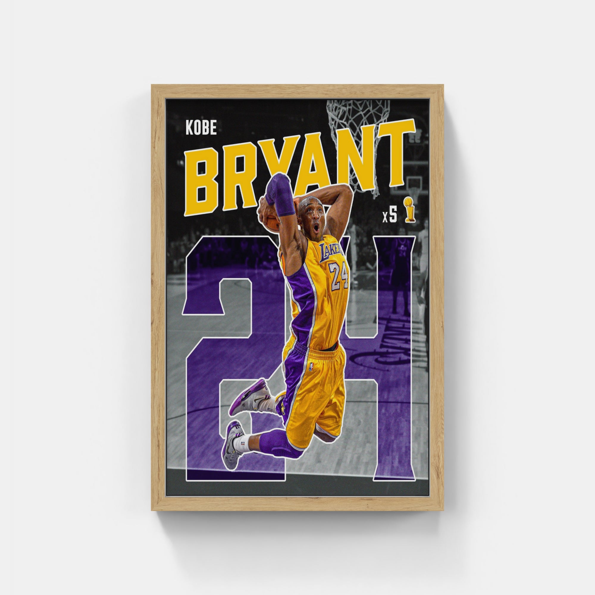 Plakat - Kobe Bryant i en flyvende fart - admen.dk