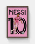 Plakat - Messi Inter Miami i pink - admen.dk