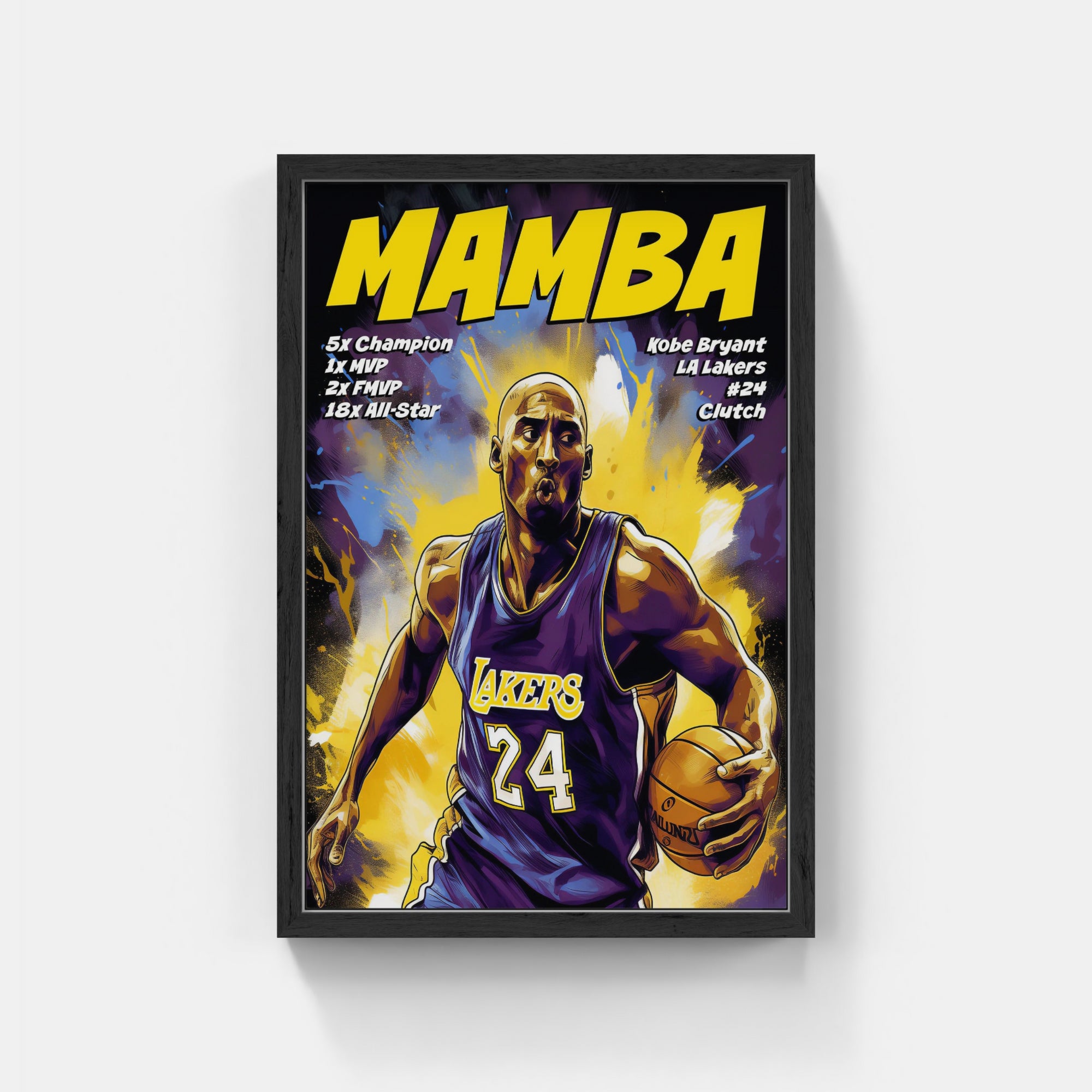 Plakat - Kobe Bryant mamba aktion - admen.dk