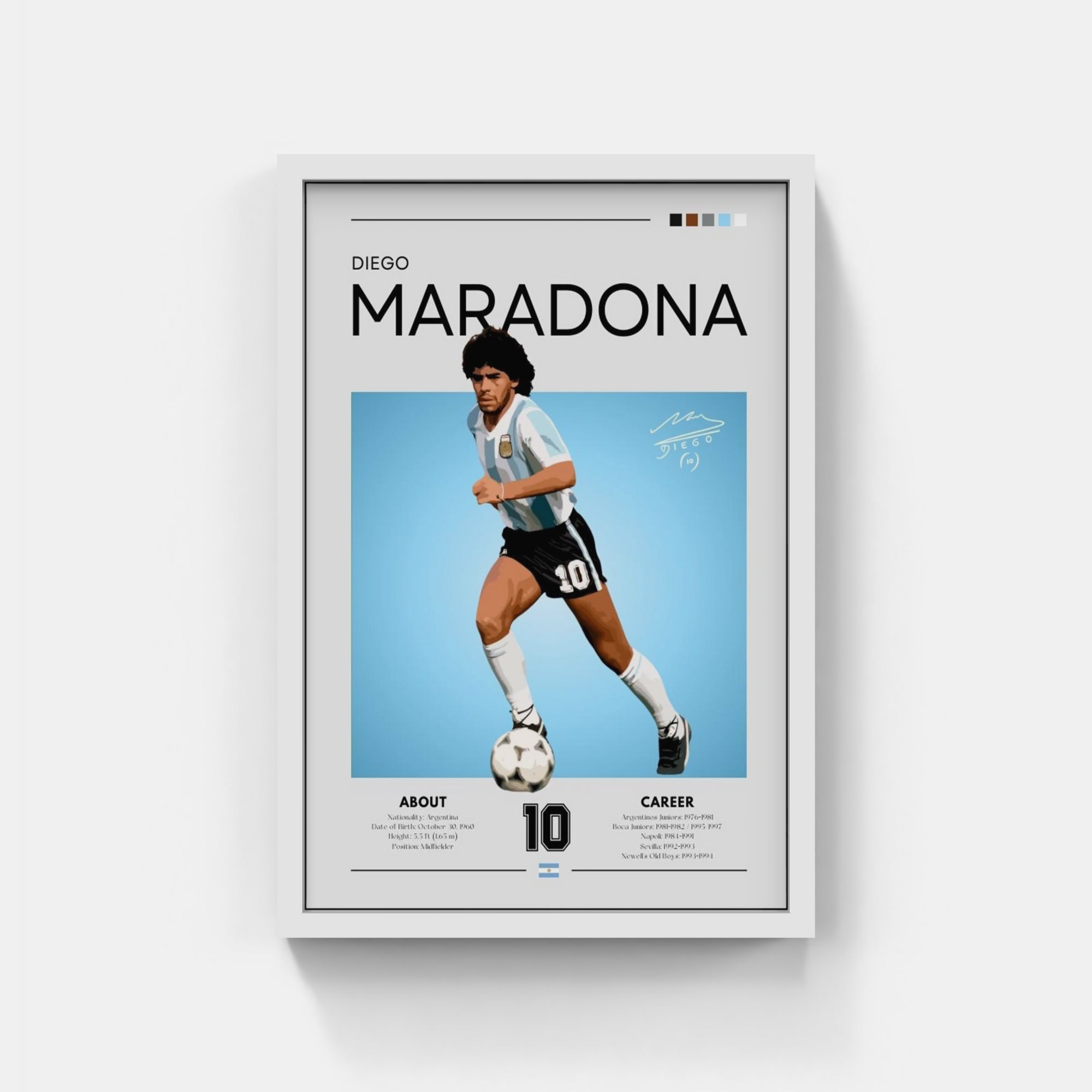 Plakat - Diego Maradona grafisk look - admen.dk