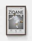 Plakat - Zinedine Zidane Real Madrid look - admen.dk