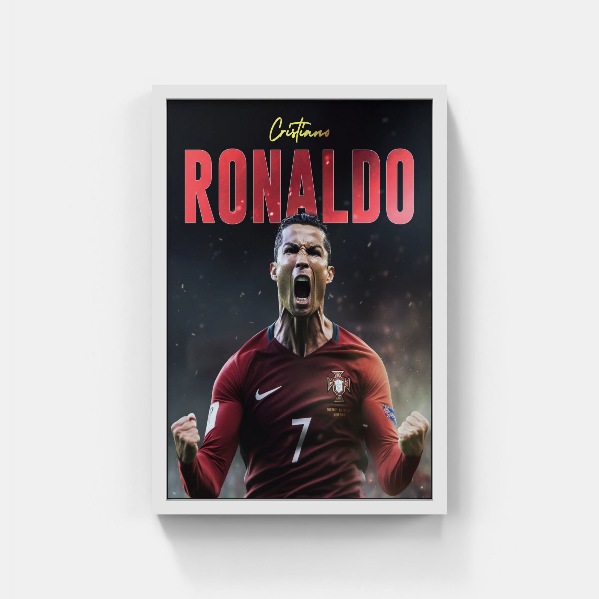 Plakat - Cristiano Ronaldo i skrigende jubel - admen.dk