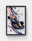 Plakat - Formel 1 Flammer watercolor - admen.dk