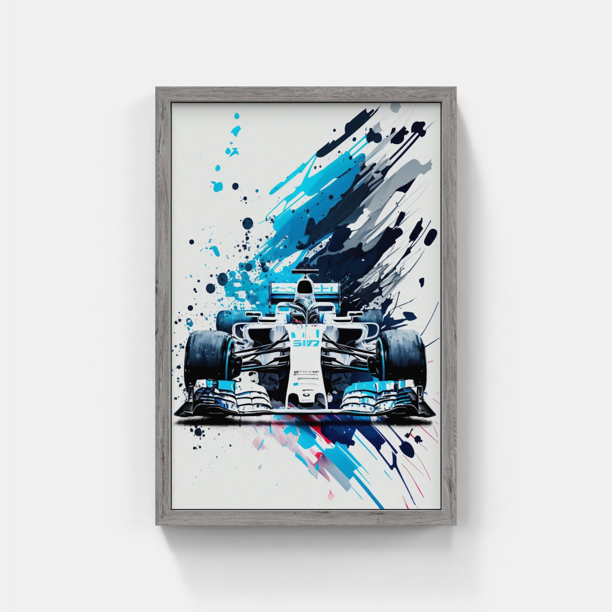 Plakat - Formel 1 Blå watercolor - admen.dk