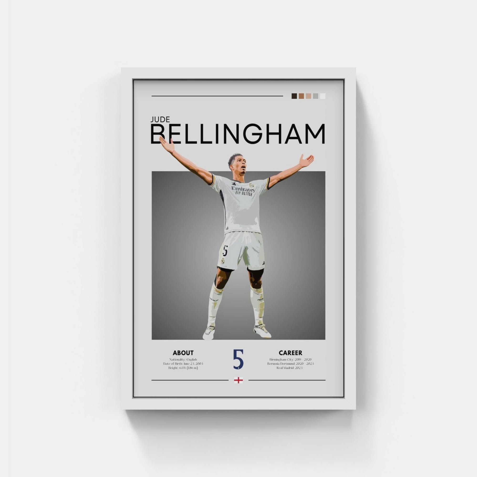 Plakat - Jude Bellingham Real Madrid look - admen.dk