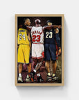 Plakat - Ikoner, Kobe, Lebron, Michael - admen.dk