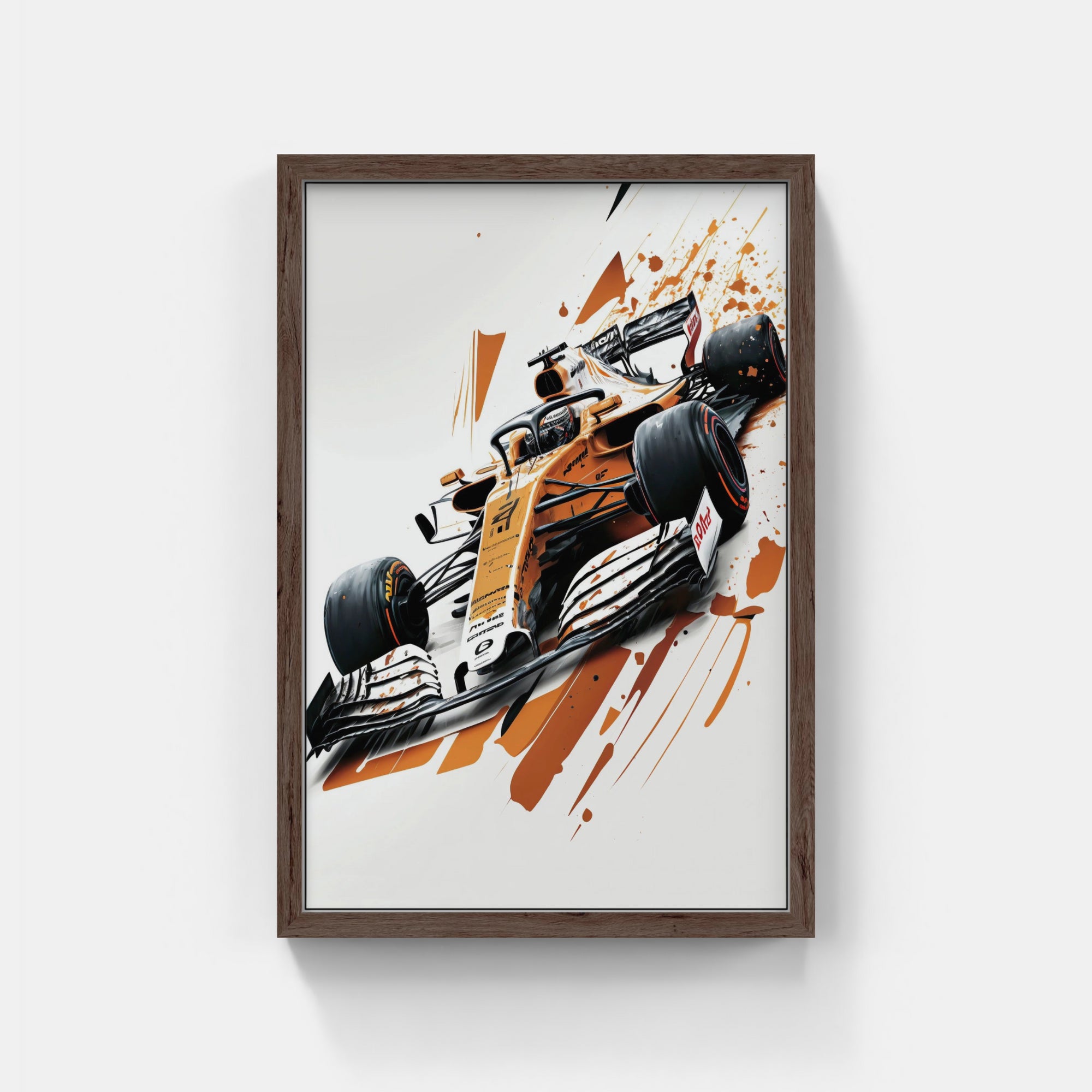 Plakat - Formel 1 Brun watercolor - admen.dk