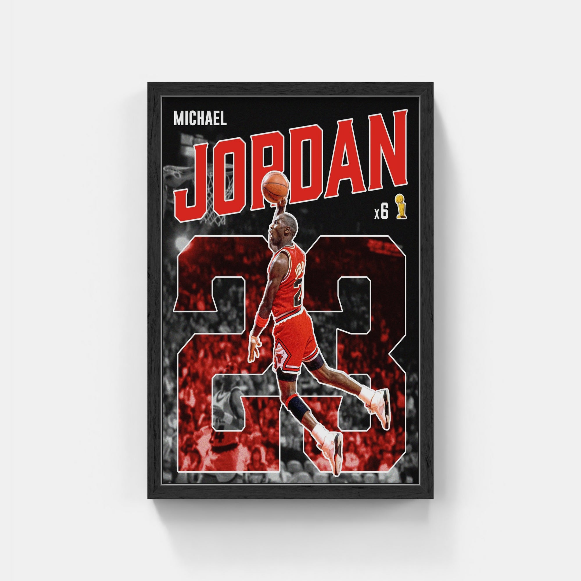 Plakat - Michael Jordan i flyvende fart - admen.dk