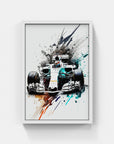 Plakat - Formel 1 Hvid watercolor - admen.dk