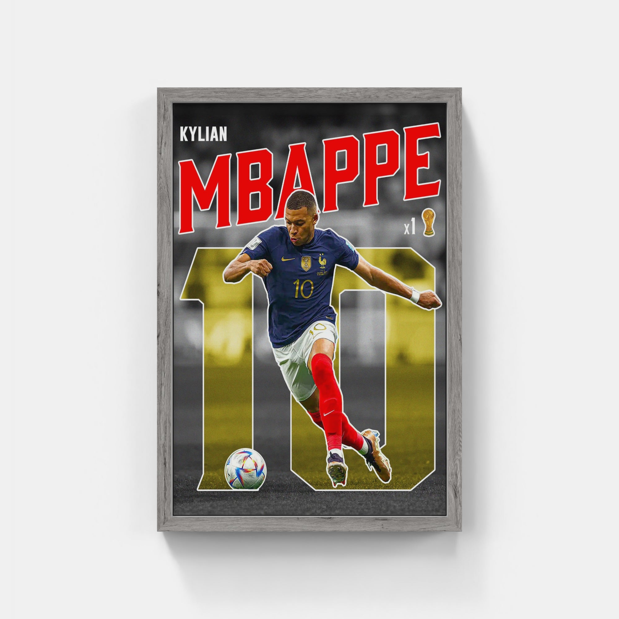 Plakat - Kylian Mbappe i fart - admen.dk