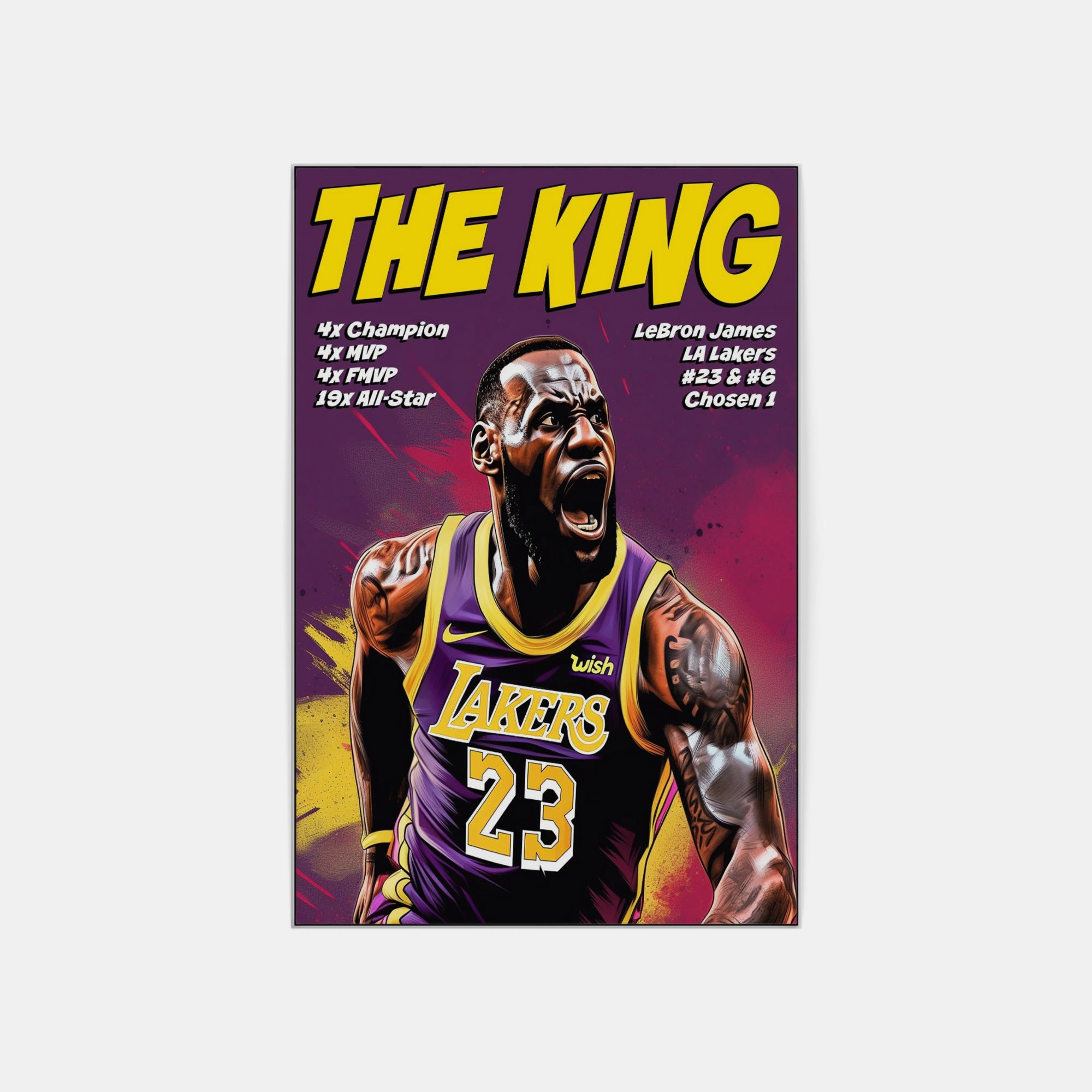 Plakat - Lebron James the king - admen.dk