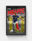 Plakat - Kylian Mbappe i fart - admen.dk