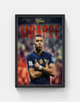 Plakat - Kylian Mbappe fodbold kunst - admen.dk