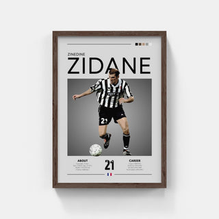 Plakat - Zinedine Zidane Juventus look - admen.dk
