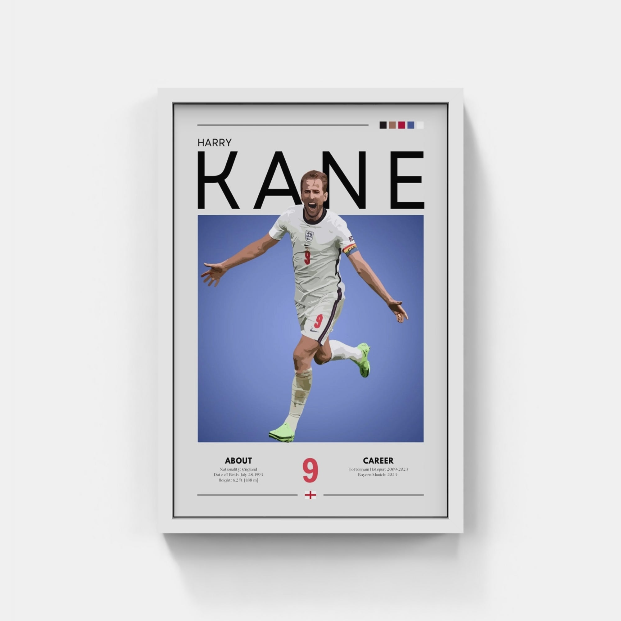 Plakat - Harry Kane grafisk look - admen.dk