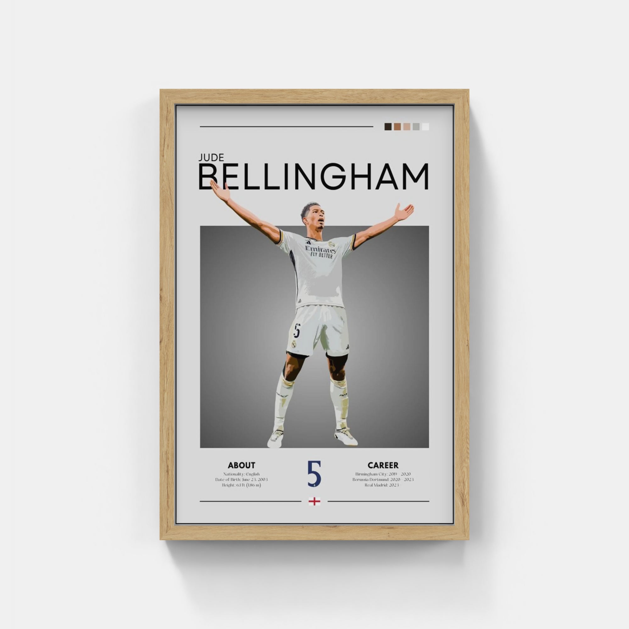 Plakat - Jude Bellingham Real Madrid look - admen.dk