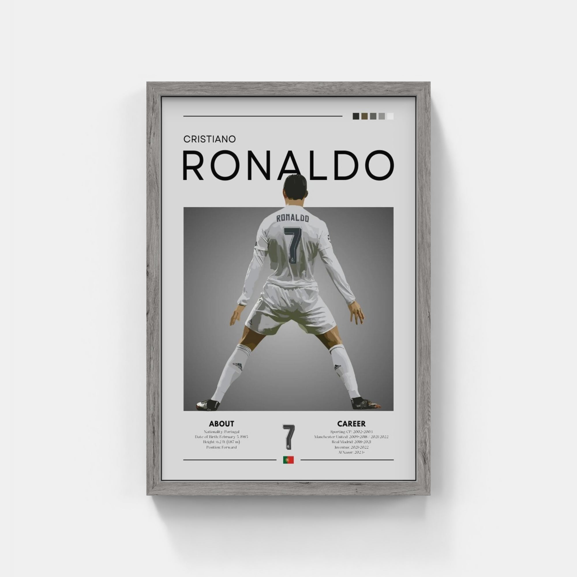 Plakat - Ronaldo Real Madrid look - admen.dk