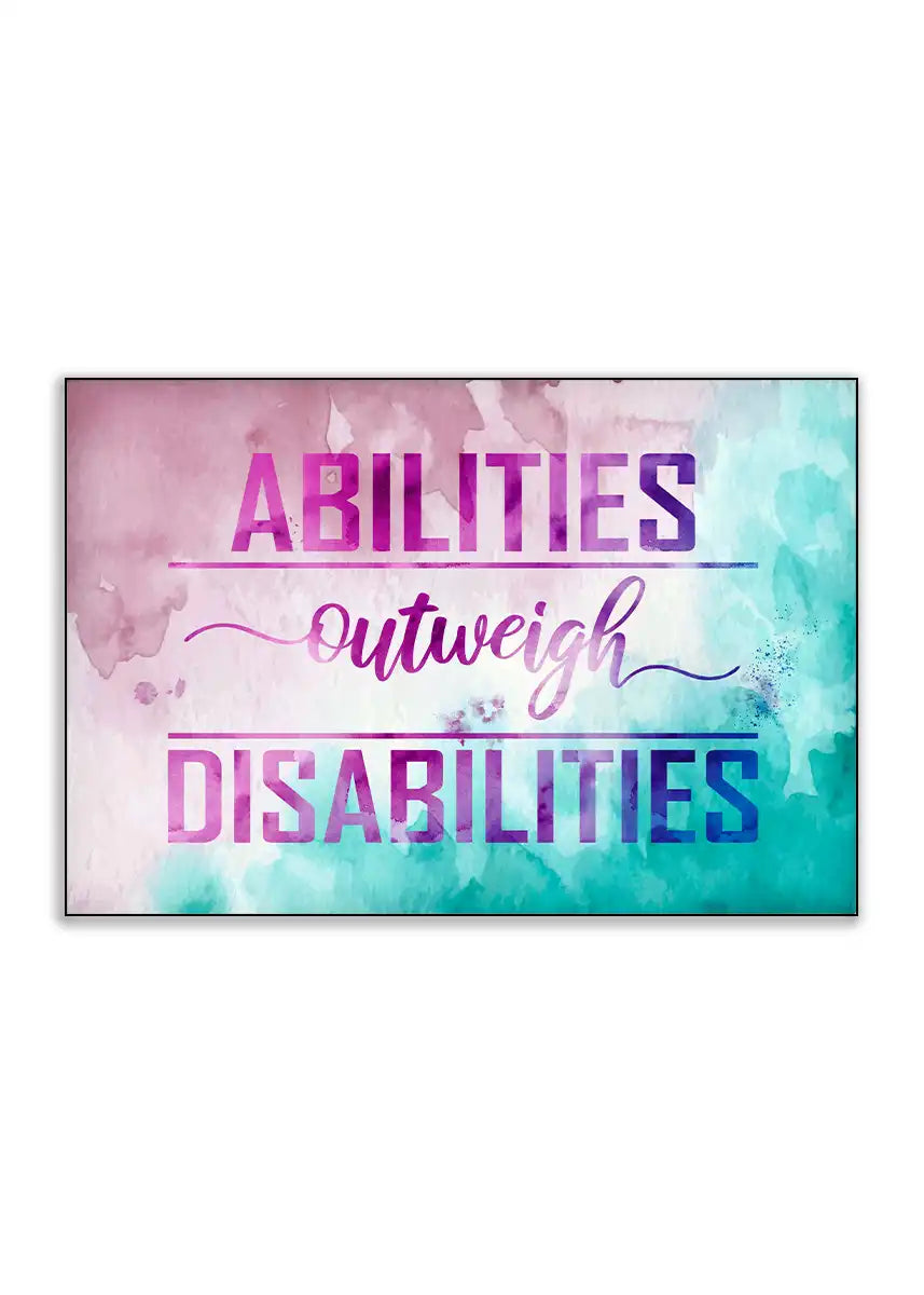 Plakat - Abilities outweigh citat - admen.dk