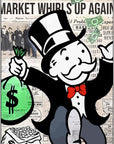 Plakat - Alec Monopoly - Market whirls citat - admen.dk