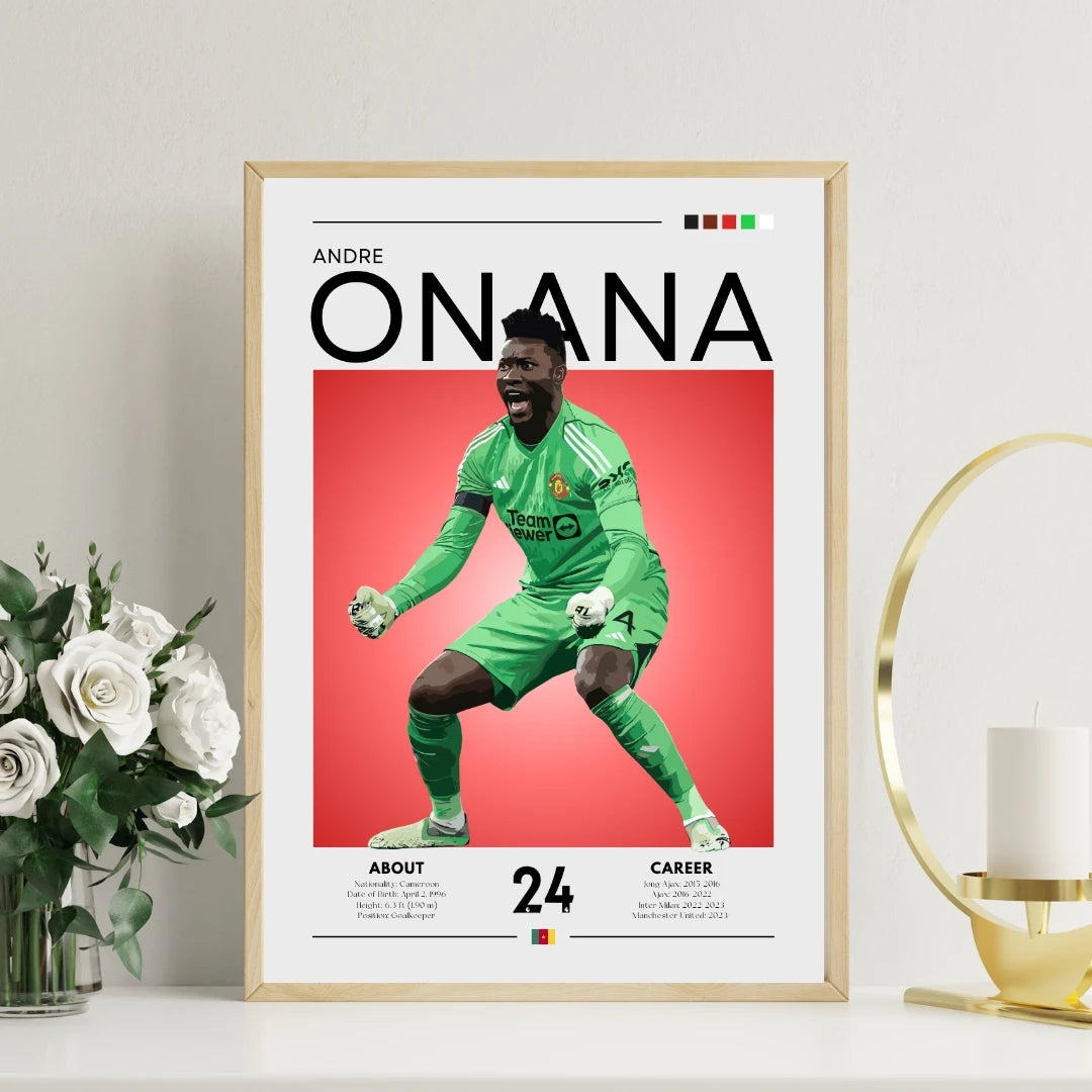 Plakat - Andre Onana grafisk look