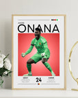 Plakat - Andre Onana grafisk look