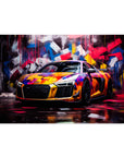 Plakat - Audi R8 streetkunst - admen.dk