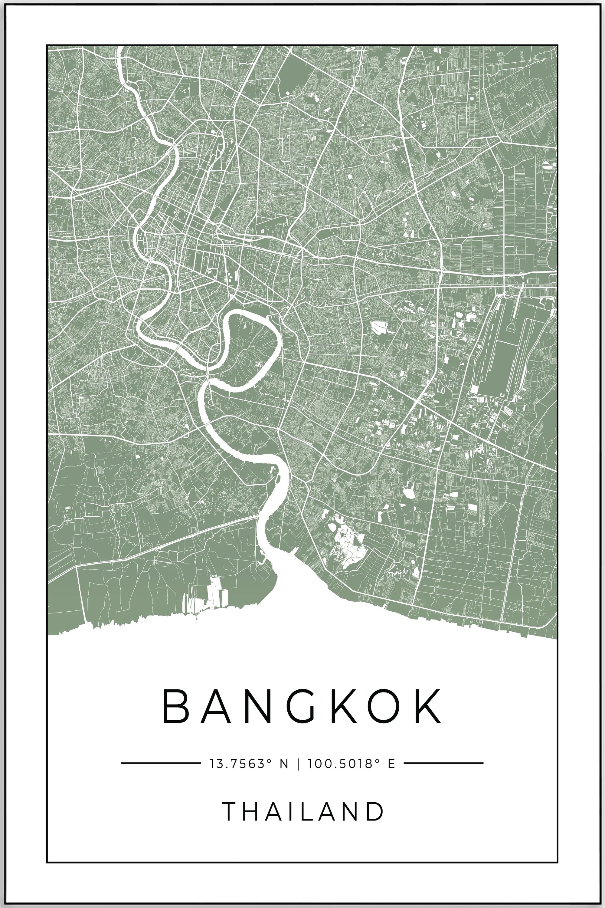 Plakat - Bangkok kort - admen.dk