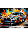 Plakat - BMW M5 streetkunst - admen.dk