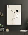 Plakat - Beige line kunst - Admen.dk