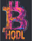 Plakat - Bitcoin grafisk kunst - admen.dk