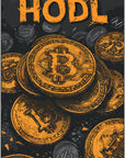 Plakat - Bitcoins orange kunst - admen.dk