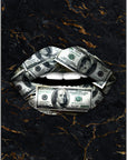 Plakat - Black dollar lips kunst - admen.dk