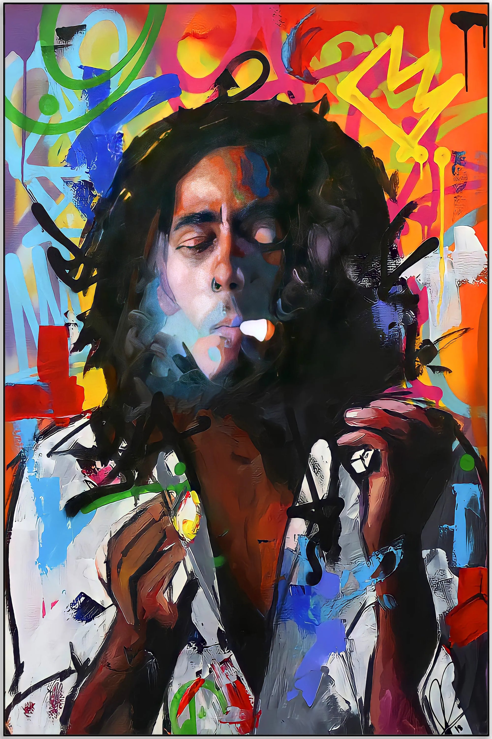 Plakat - Bob Marley grafisk look - admen.dk