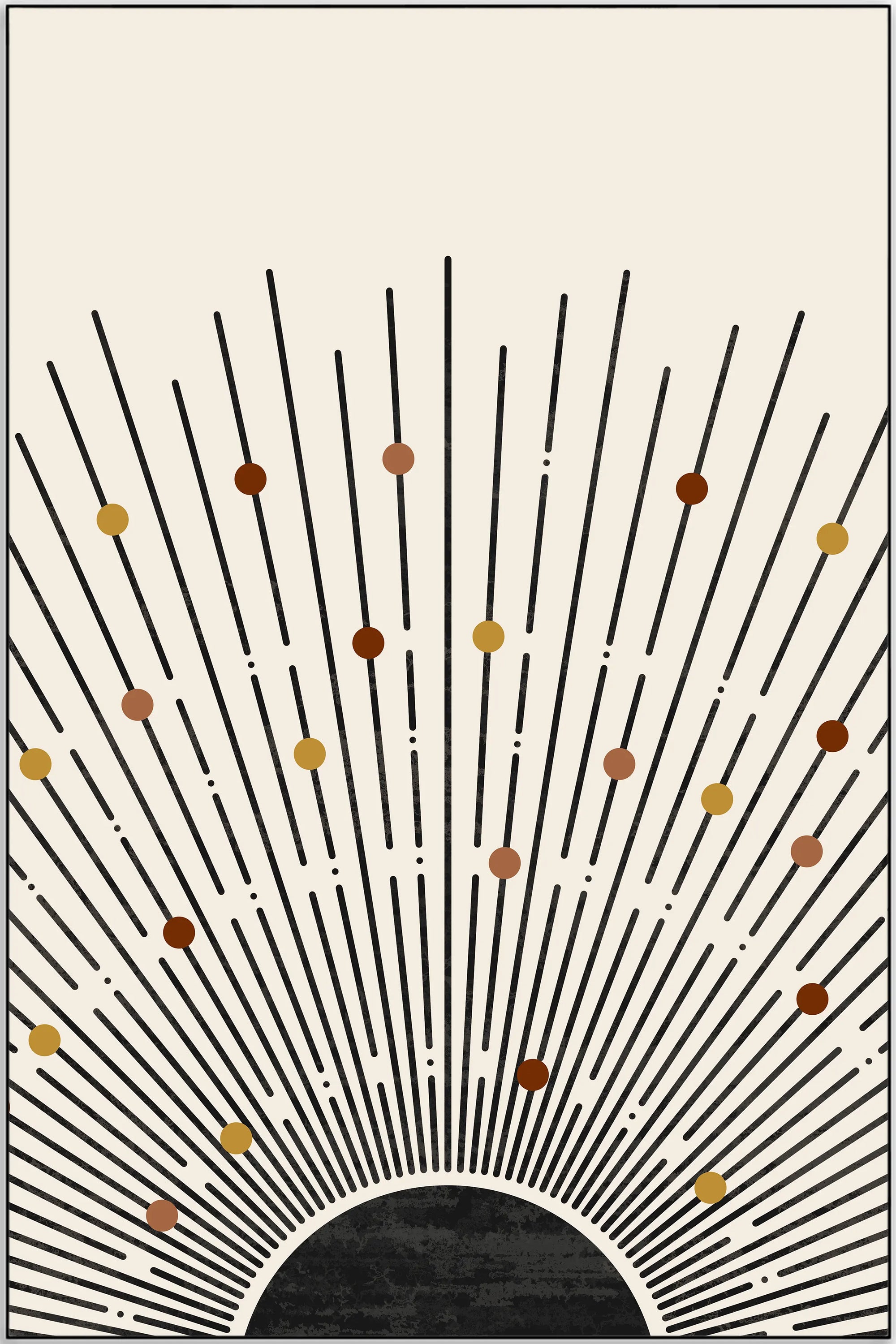 Plakat - Boho sun lines kunst - admen.dk