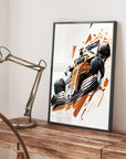 Plakat - Formel 1 Brun watercolor - admen.dk