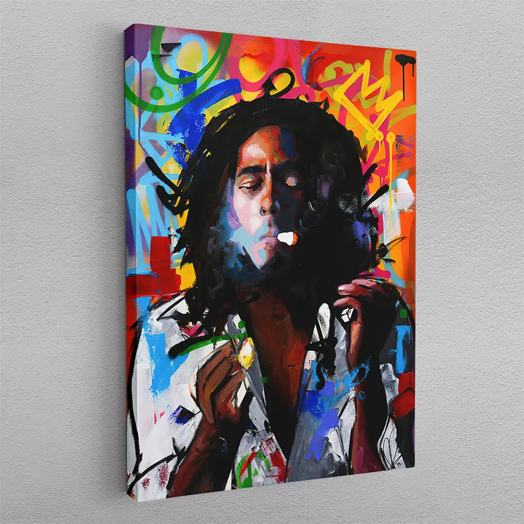 Canvas - Bob Marley grafisk kunst - admen.dk