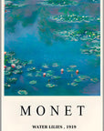 Plakat - Claude Monet - Blå Lilios kunst - admen.dk