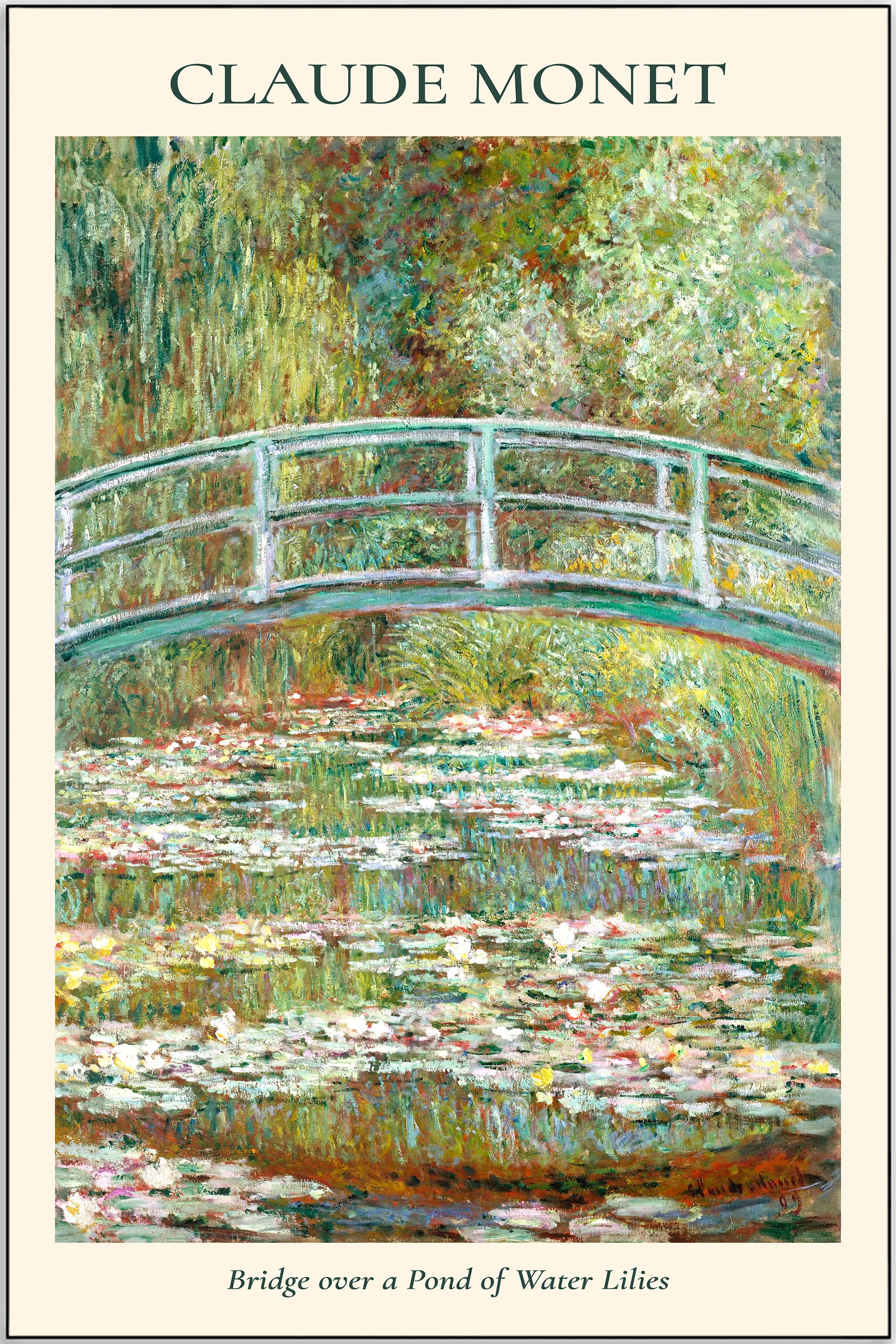 Plakat - Claude Monet - Bridge over a pond kunst - admen.dk