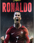 Plakat - Cristiano Ronaldo i skrigende jubel - admen.dk