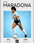 Plakat - Diego Maradona grafisk look - admen.dk