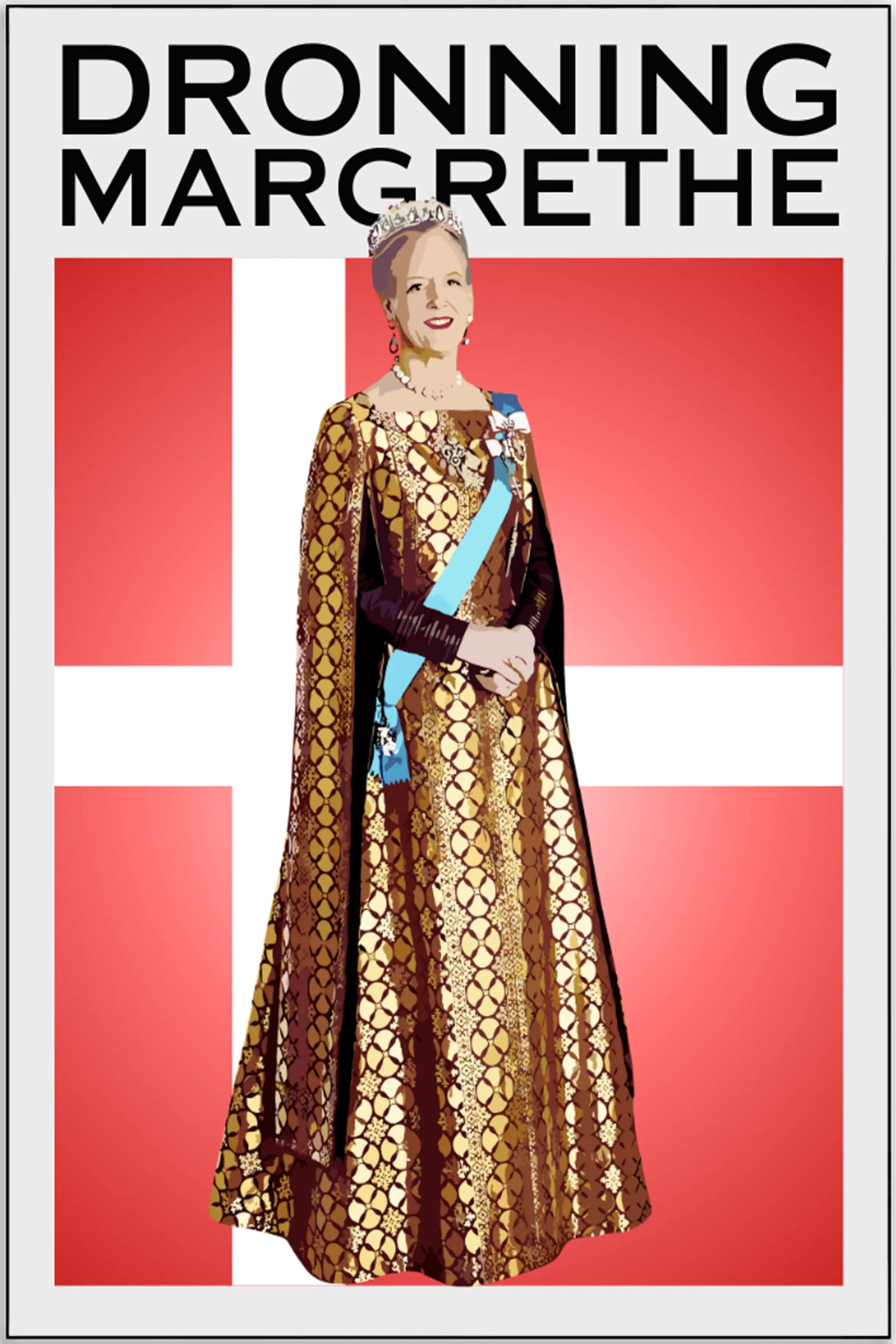 Plakat - Dronning Margrethe kunst - admen.dk