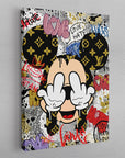 Canvas - Mickey love hate kunst - admen.dk