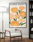 Plakat - Efterårskunst - Flower market - admen.dk