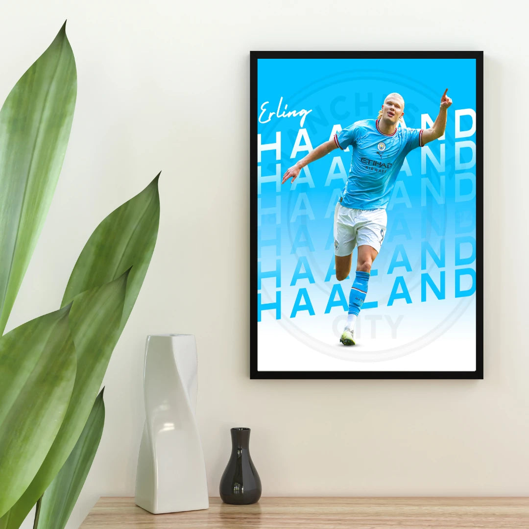 Plakat - Erling Haaland i aktion - Admen.dk