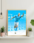 Plakat - Erling Haaland i aktion - Admen.dk