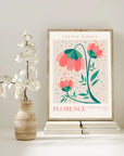 Plakat - Florence i pink - Flower market - admen.dk