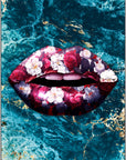 Plakat - Flower lips kunst - admen.dk