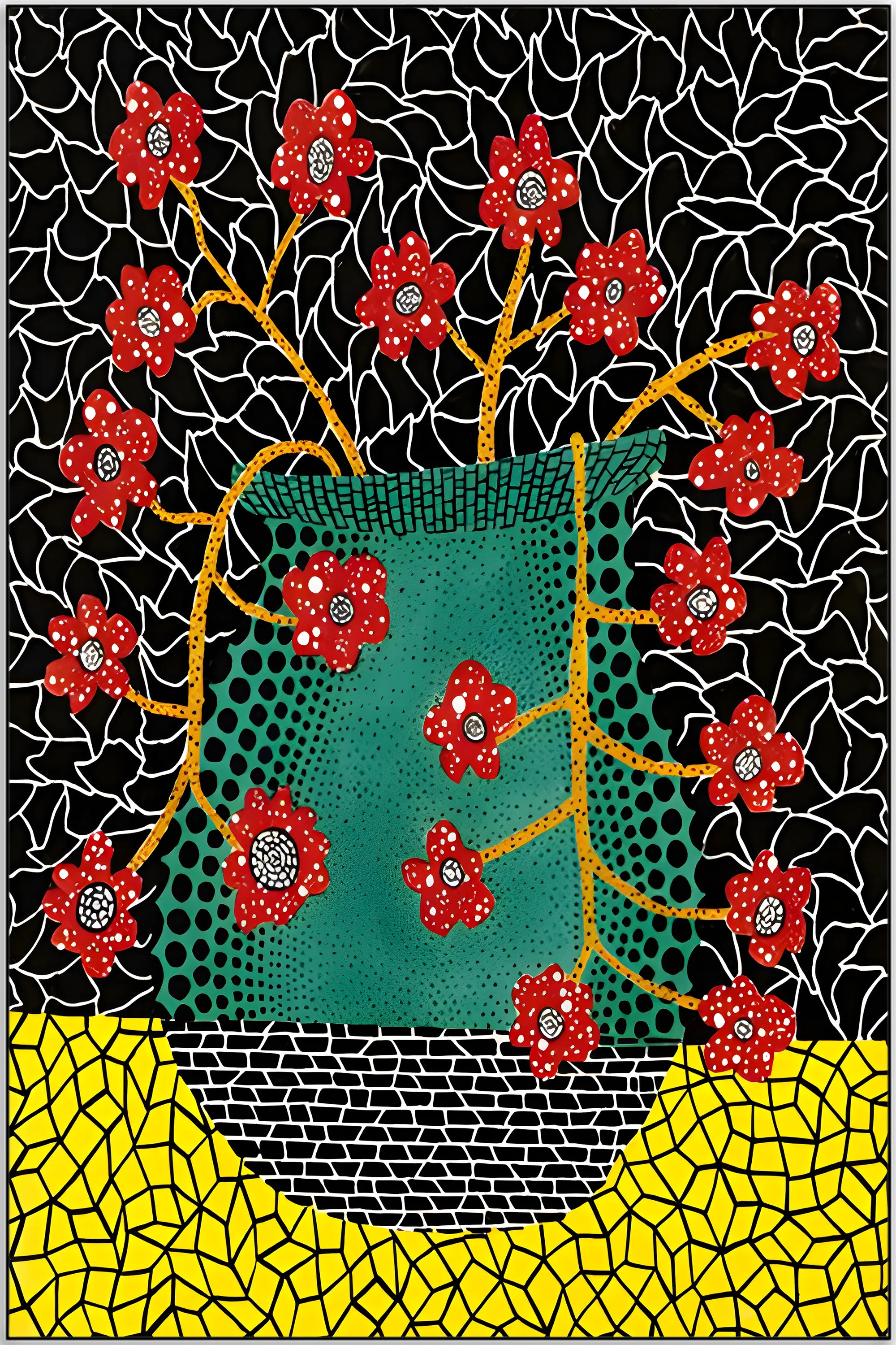 Plakat - Yayoi Kusama - Flowers 1983 kunst - admen.dk