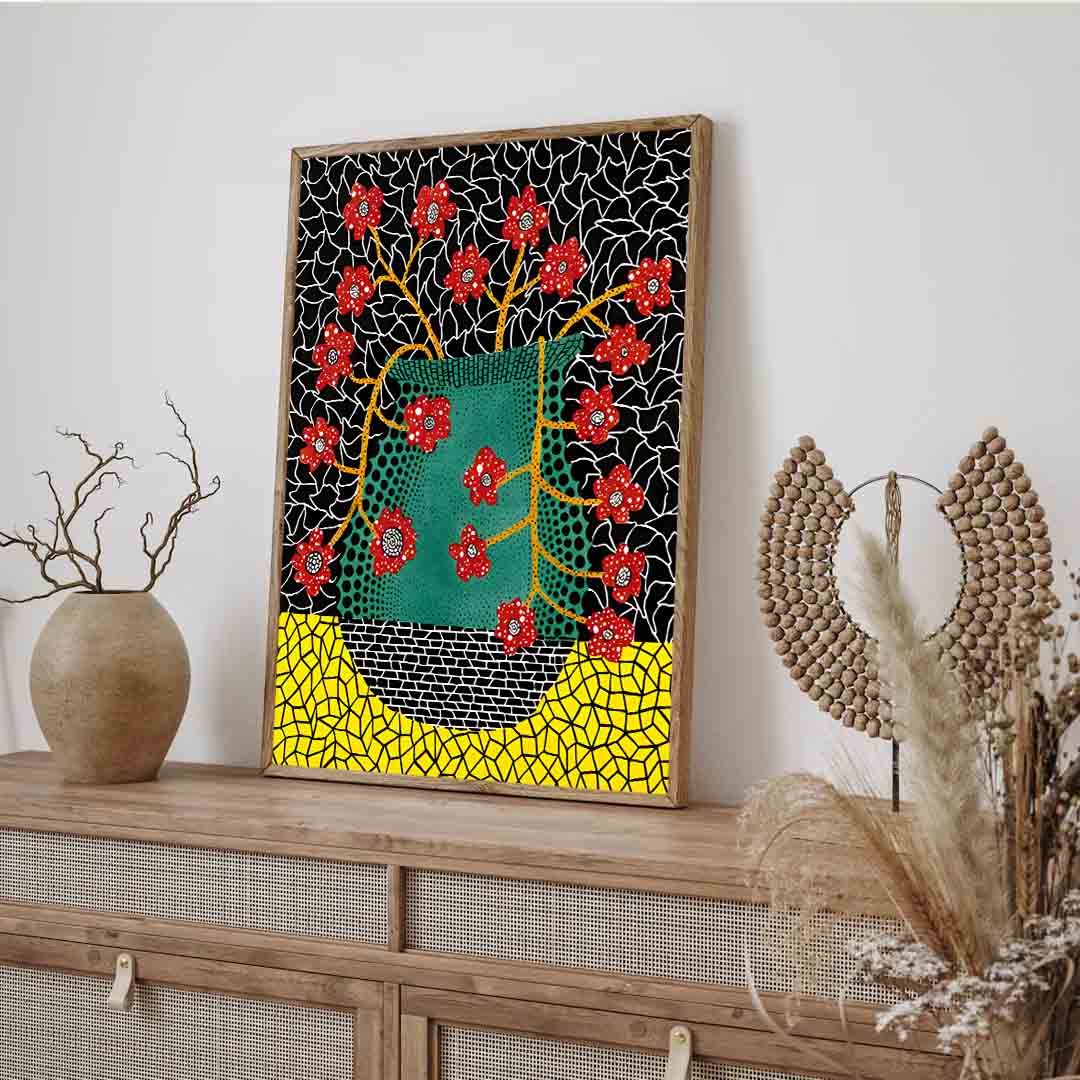 Plakat - Yayoi Kusama - Flowers 1983 kunst - admen.dk